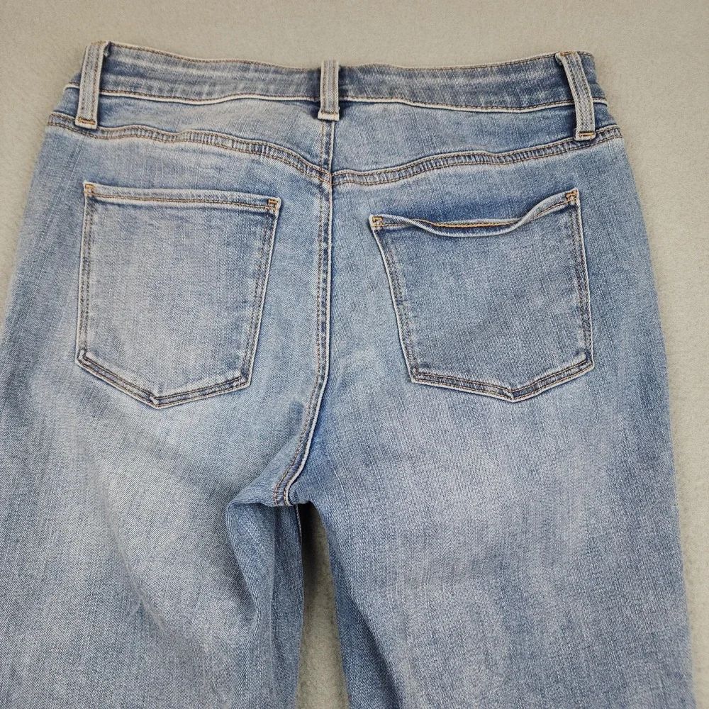 Talbots Skinny Jeans Womens 8 Blue Light Wash Mid Rise Stretch Denim Casual